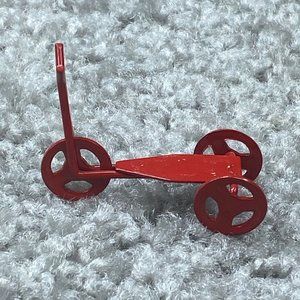 Scooter Red Metal Miniature Collectible Doll House Accessory Small Item